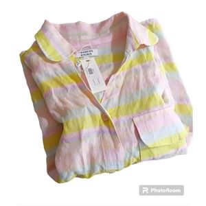 Frankie's bikinis  neon linen top